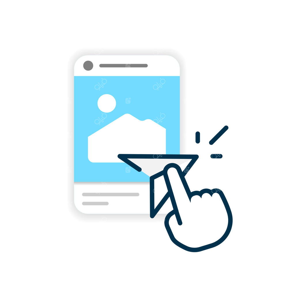 وکتور تصویرسازی مفهومی اشتراک‌گذاری پست یا صفحه در شبکه‌های اجتماعی با طراحی فلت؛ المان گرافیکی ساده و مدرن مناسب برای لندینگ پیج، اینفوگرافیک و آیکون