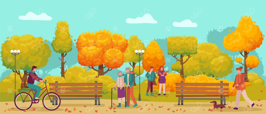 سال 2202 در خیابان جنوبی: مردم خوشحال در پارک عمومی قدم می‌زنند