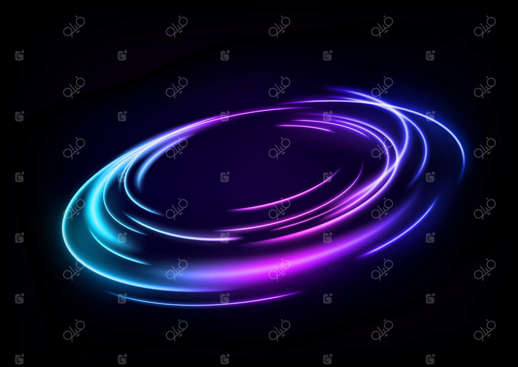 خط نور رنگارنگ انتزاعی