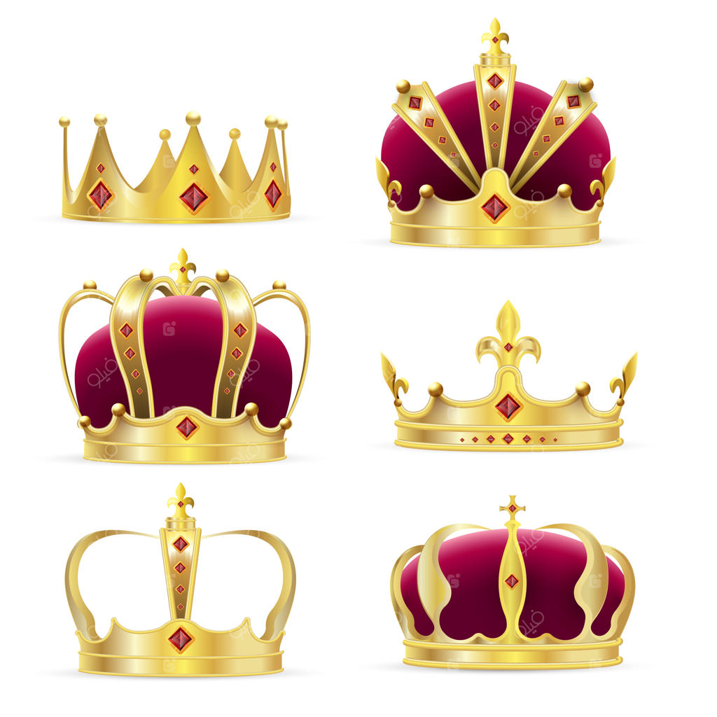 تاج طلایی واقعی برای پادشاه یا ملکه