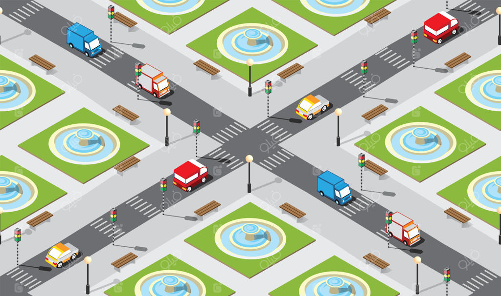 الگوی نقشه شهر بدون درز