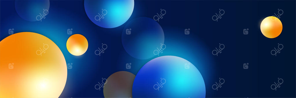 مجموعه بنرهای مدرن با طراحی هندسی به سبک ممفیس و زمینه آبی抽象