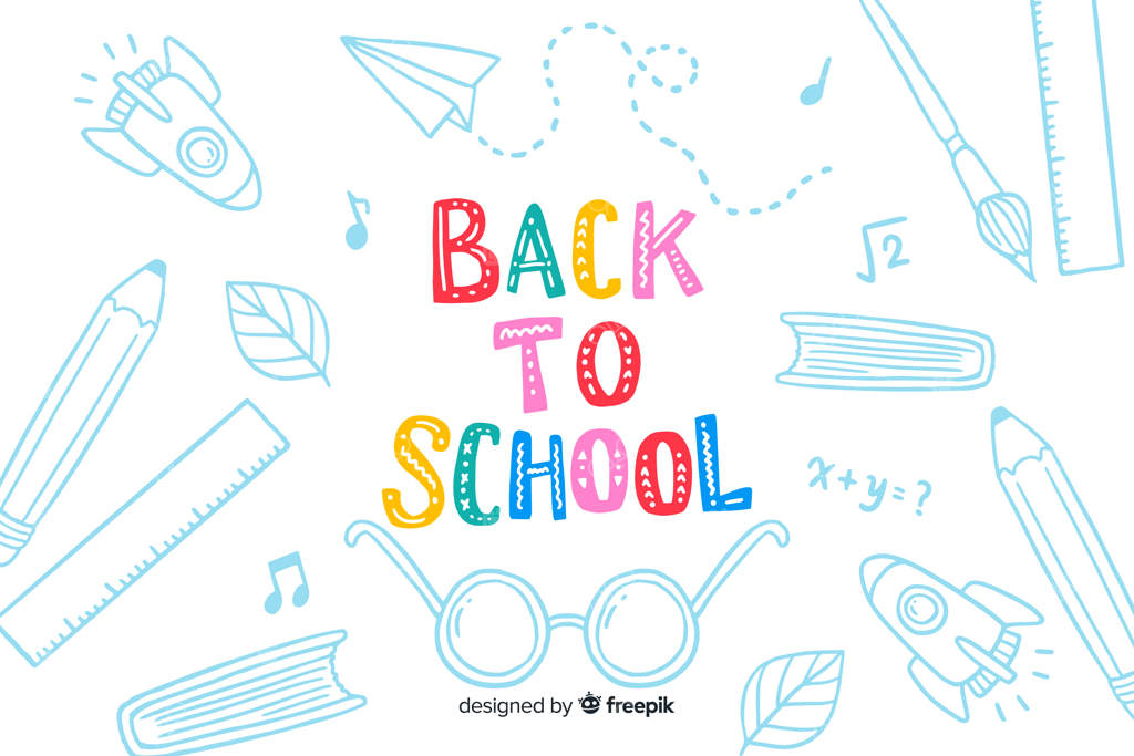 پس‌زمینه نقاشی دستی بازگشت به مدرسه