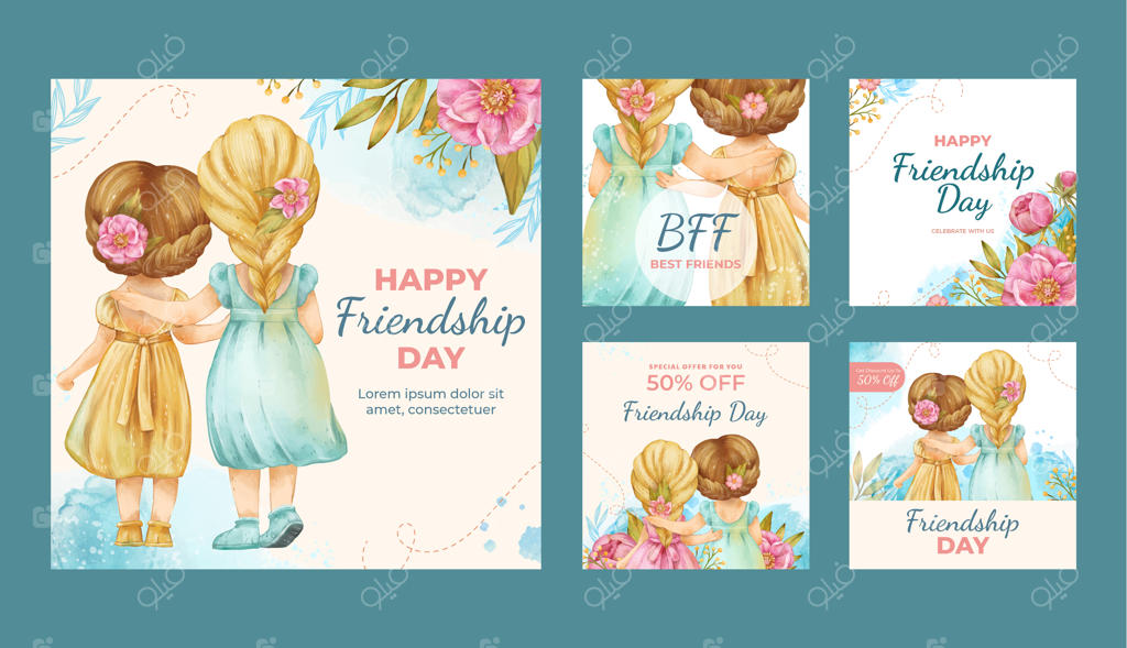 مجموعه پست‌های اینستاگرام برای جشن روز دوستی