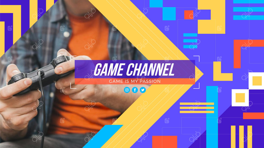 طراحی گرافیکی کانال یوتیوب بازی‌های هندسی