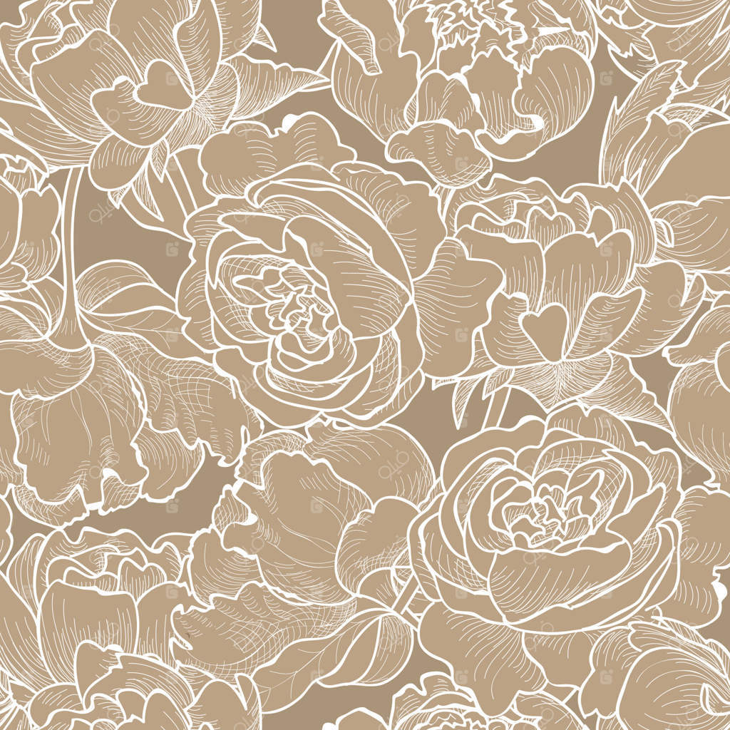 پترن بی‌وقفه گل صد تومانی. زمینه‌ای گل‌دار. بافت باغ پر از گل.