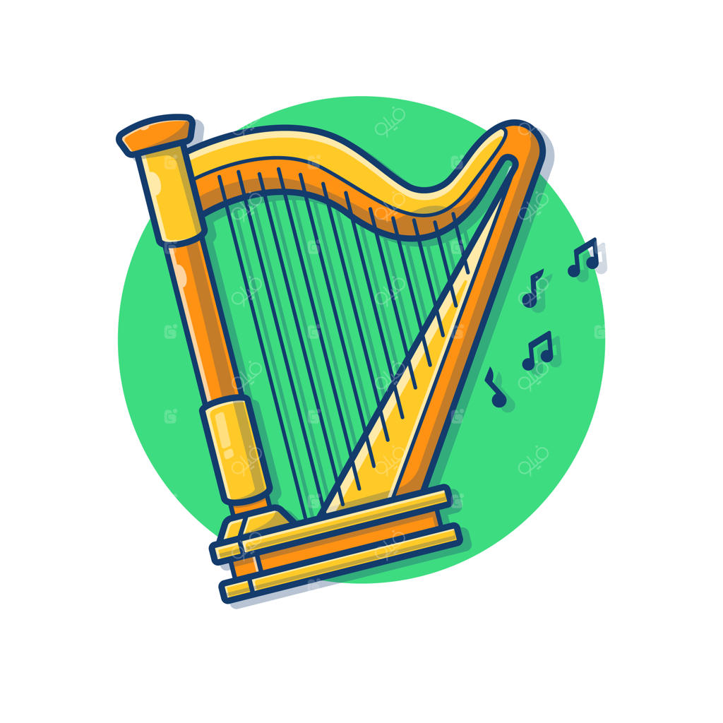 تصویرسازی کارتونی موسیقی کلاسیک با هارپ