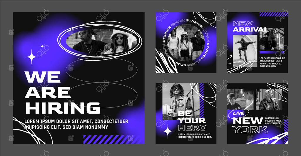 قالب اینستاگرام با سبک شهری