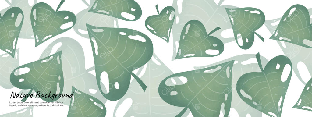 وکتور طراحی پس‌زمینه برگ‌ها برای محیط زیست سبز