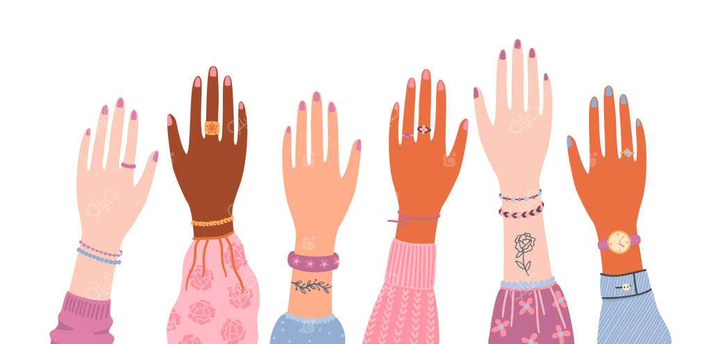 طرح وکتور دستان زنانه برای روز جهانی زن و مناسبت‌های دیگر
