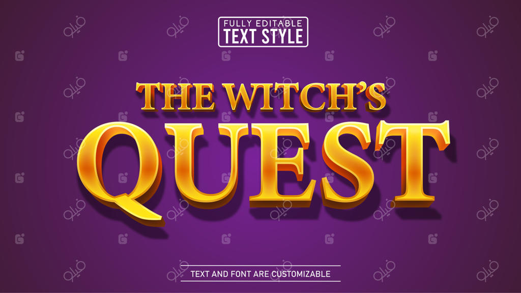 عنوان فیلم و بازی "ماجراجویی طلایی فانتزی" با قابلیت ویرایش متن