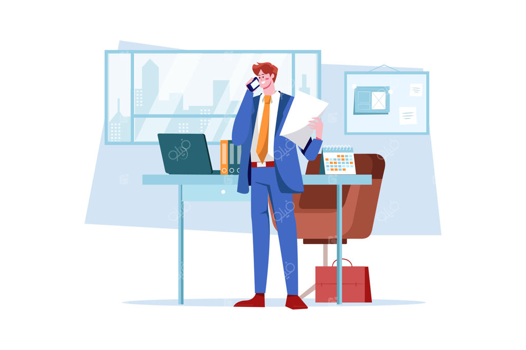 طرح مفهومی مدیریت بر روی زمینه سفید