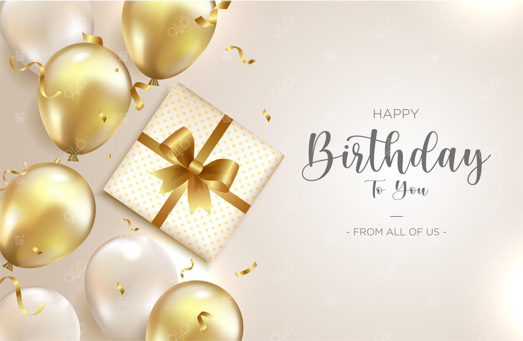 پس‌زمینه تولد با بادکنک‌های واقعی