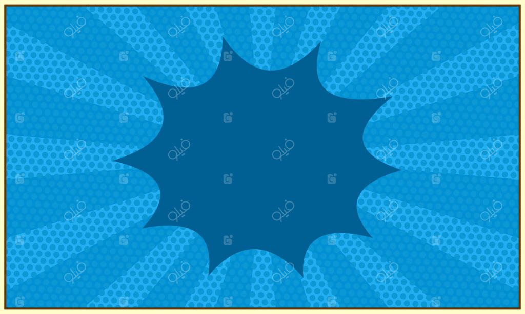 زمینه انتزاعی هنر پاپ کمیک آبی