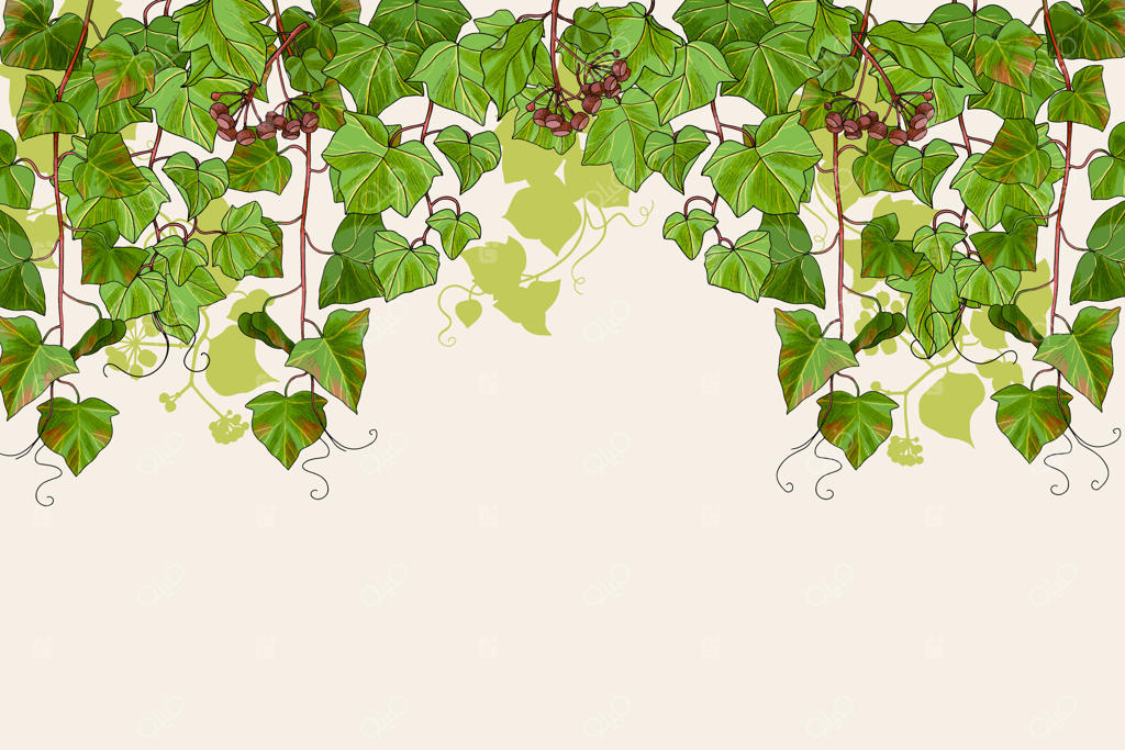 پس‌زمینه‌ای با طرح عشقه دستی绘 رسم‌شده