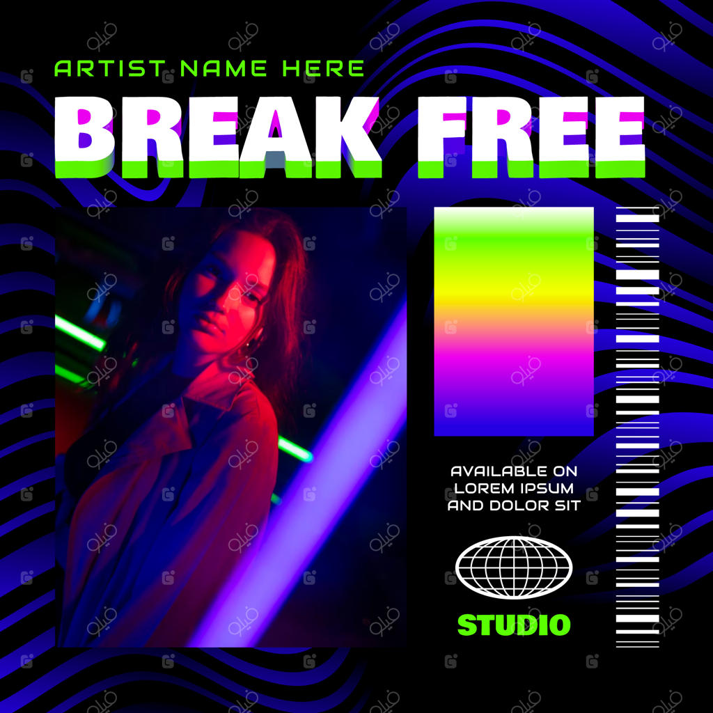 قالب جلد آلبوم با گرادیانت