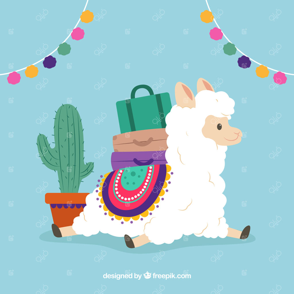 پس‌زمینه آلپاکای بامزه