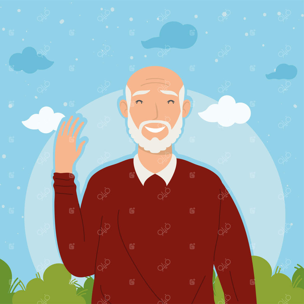 صحنه سلام دادن پیرمرد