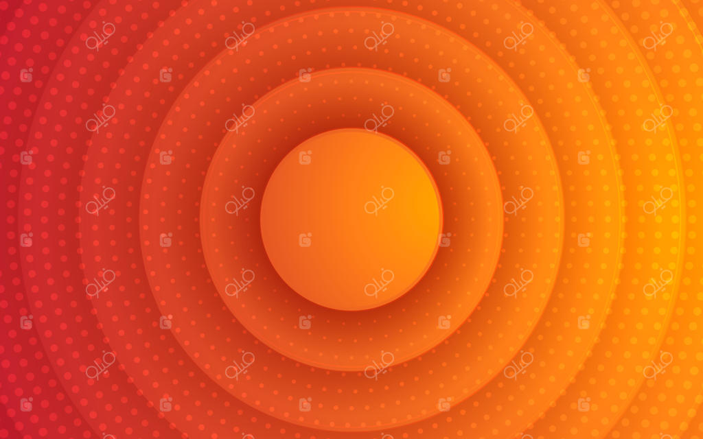 پس‌زمینه برش کاغذی دایره‌ای سه‌بعدی نارنجی