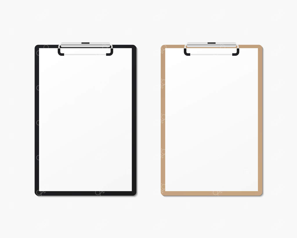 کاغذ سفید روی تخته یادداشت واقعی