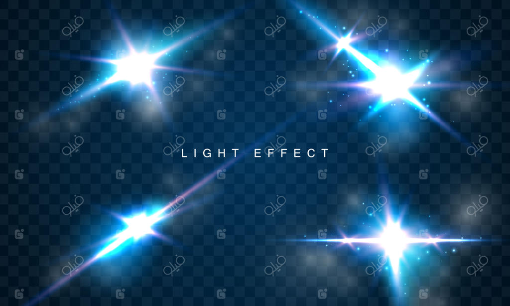 مجموعه‌ای از جرقه‌ها با نور درخشان و ویژه.