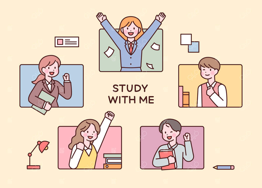 دانش‌آموزان با لباس مدرسه در قاب‌ عکس‌های خود حرکات مثبت انجام می‌دهند.