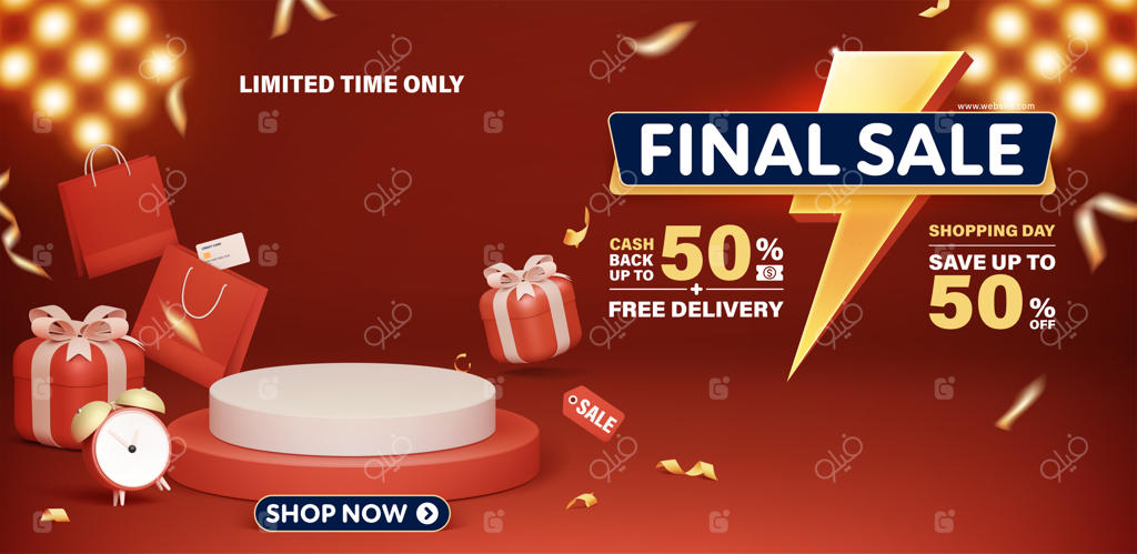 طراحی قالب بنر برای فروش نهایی در وب یا شبکه‌های اجتماعی