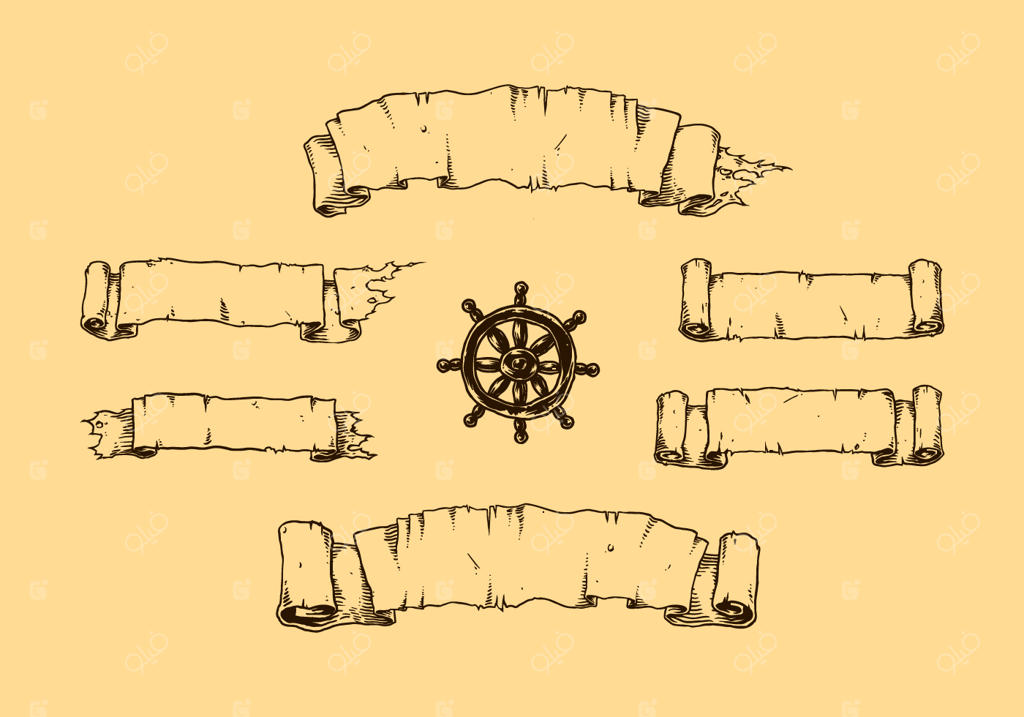 وکتور رایگان بنر کلاسیک دستی طراحی شده