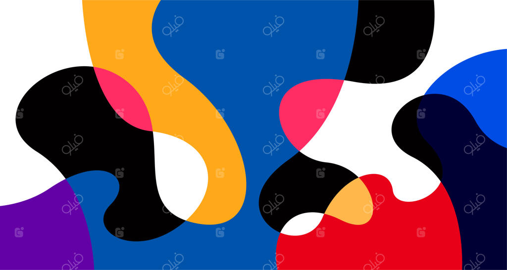 طراحی هندسی و سیال با شکل‌های انتزاعی و موج‌های گرادیان همراه با خطوط و نقطه‌های هندسی الگوی باتیک اندونزیایی وکتور ایلاستریشن