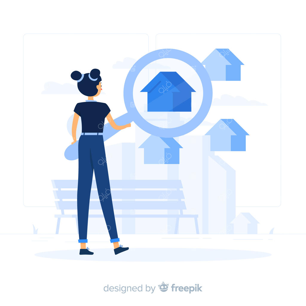 تصویرسازی مفهوم جستجوی خانه