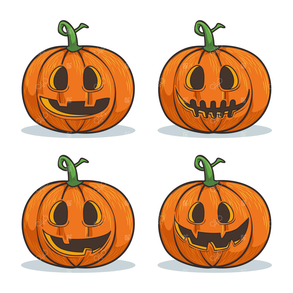 مجموعه شخصیت‌های کارتونی کدو تنبل هالووین