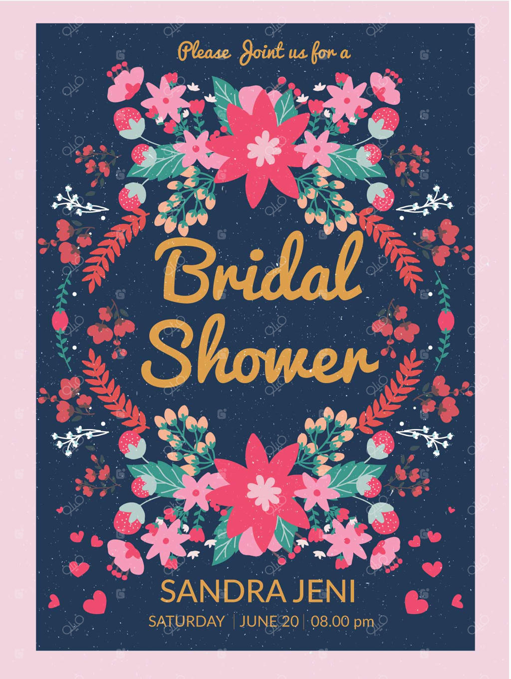 کارت دعوت جشن عروسی - نسخه سوم وکتور