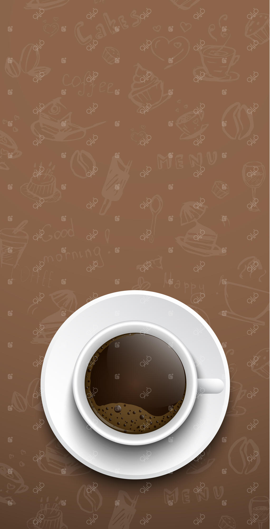 بنری با فنجان قهوه