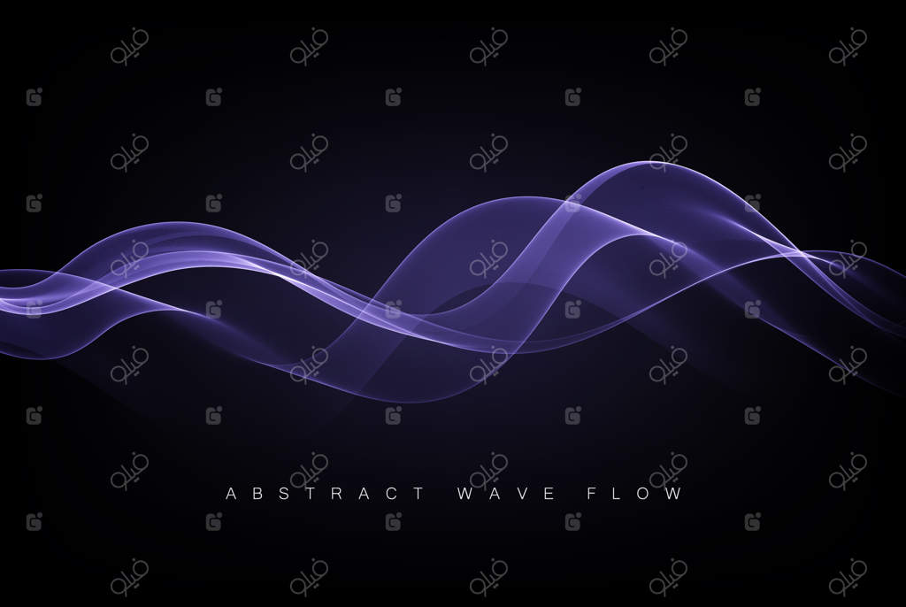 طرح موج براق آبی بر روی زمینه تیره - علم یا فناوری