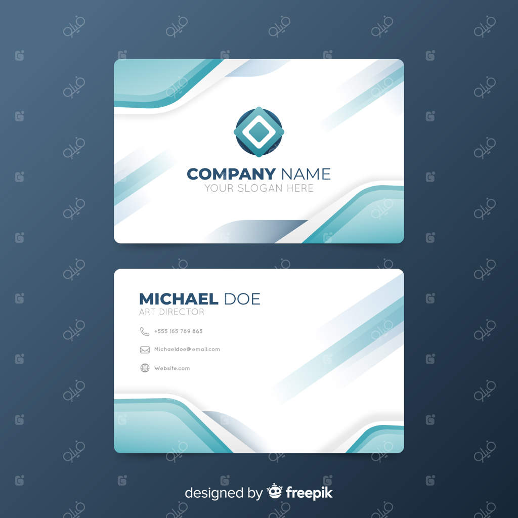 قالب کارت ویزیت مدرن و انتزاعی