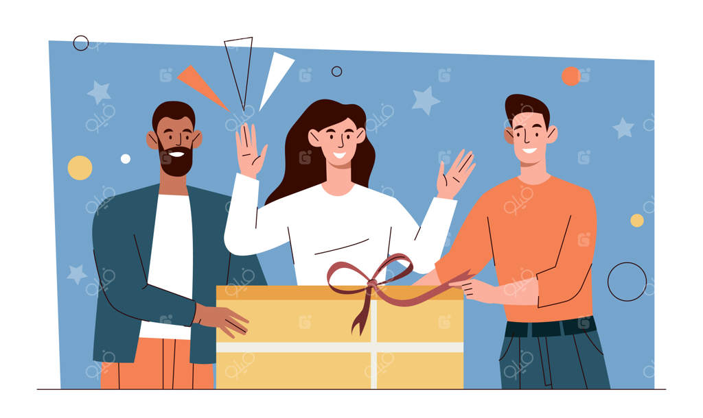 باز کردن هدیه توسط مردم