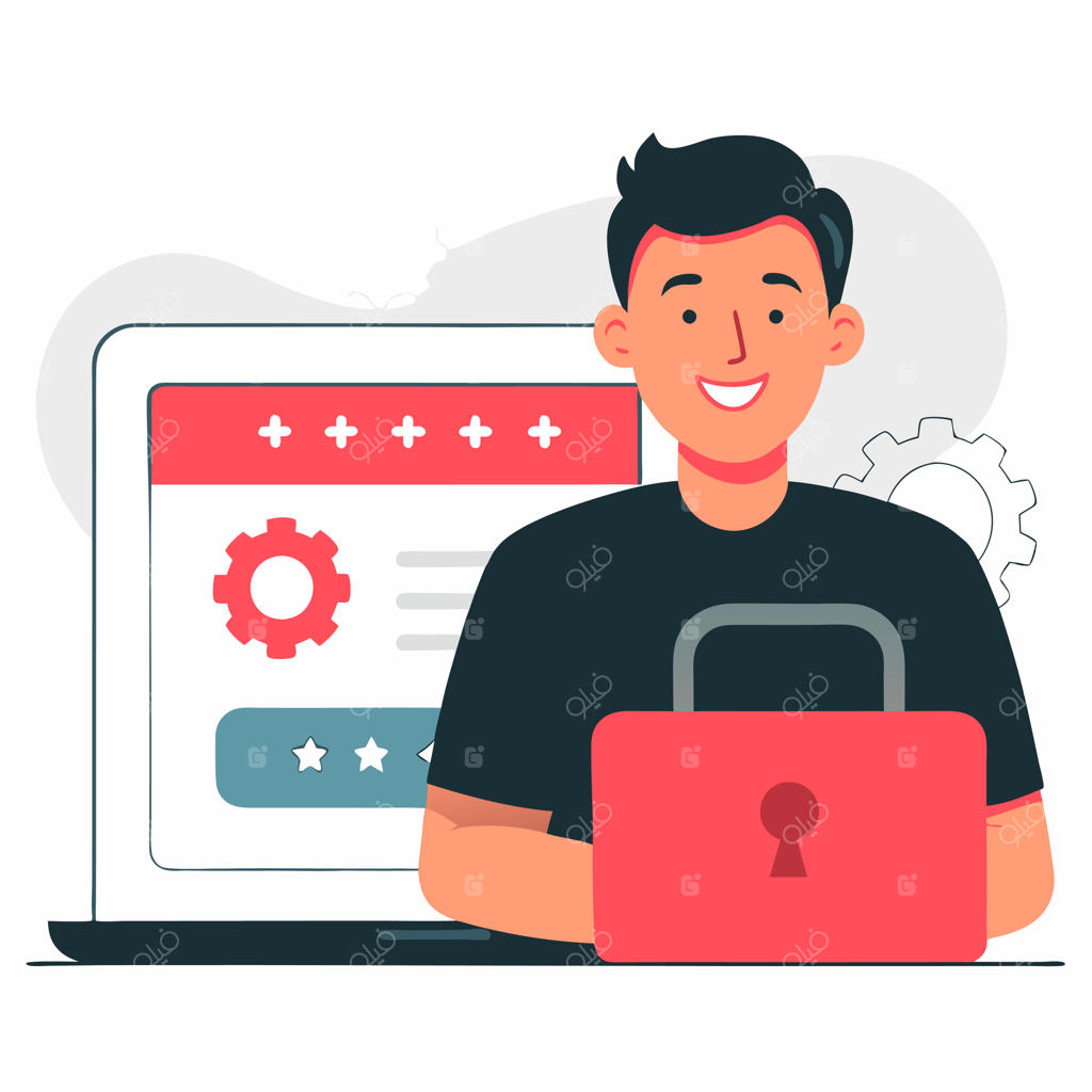 تصویرسازی مفهوم رمز عبور امن