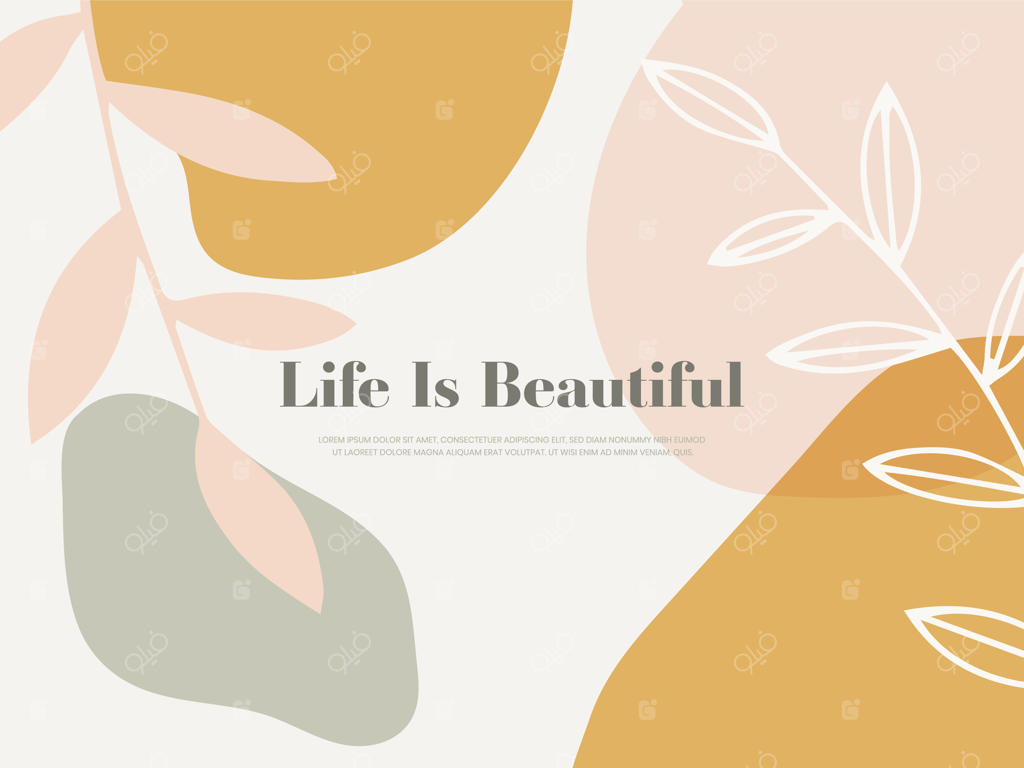 قالب پس‌زمینه مینیمالیستی ارگانیک و انتزاعی