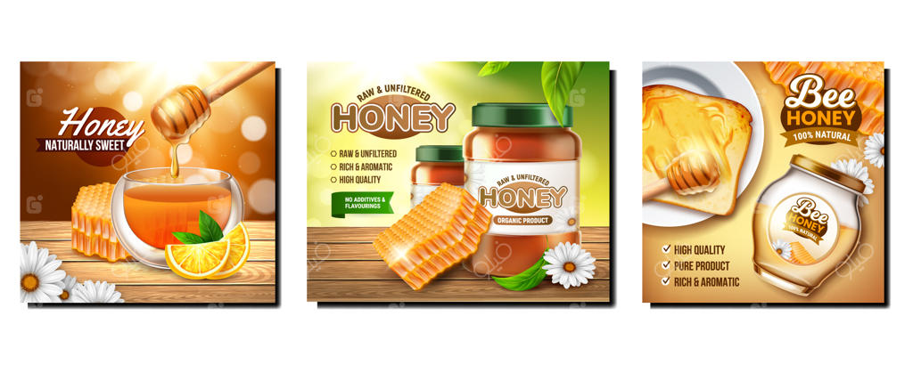 مجموعه تبلیغات محصولات غذایی زنبور عسل