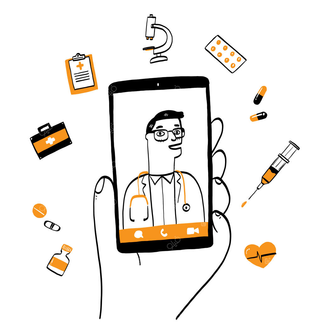 صفحه نمایش گوشی هوشمند با مشاور مرد در چت و مشاوره آنلاین.