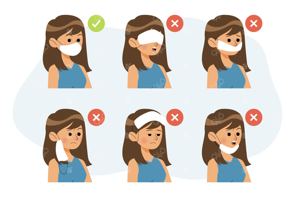 چگونه ماسک را به درستی بپوشیم و اشتباهات رایج در آن