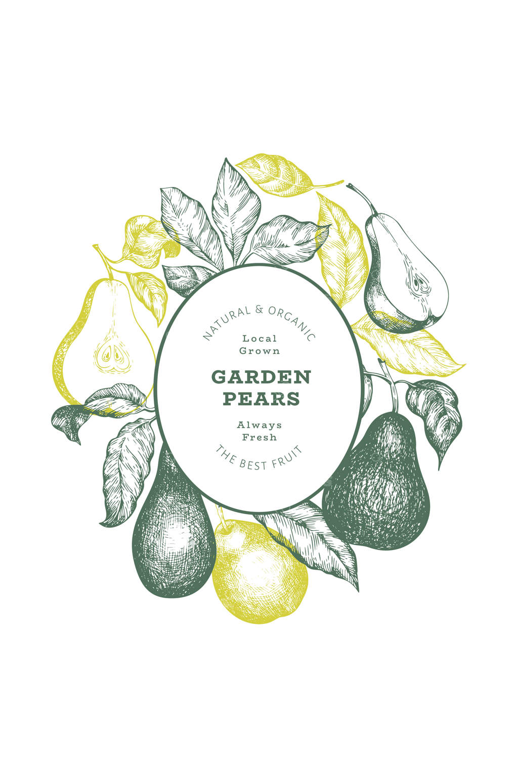 قالب برچسب گلابی