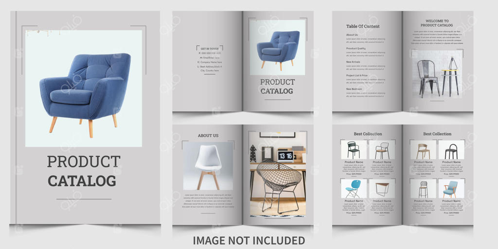 قالب طراحی کاتالوگ و بروشور محصولات A4 با سبک مدرن و مینیمال