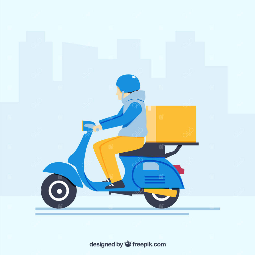 پیک موتوری با اسکوتر کلاسیک