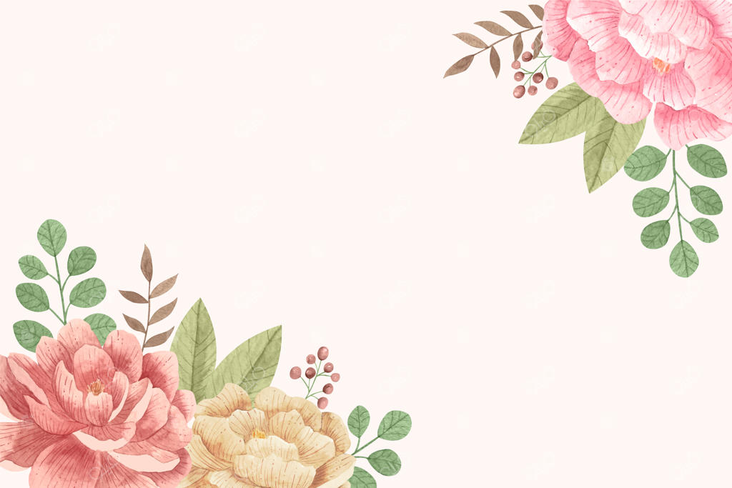 پس‌زمینه گل‌دار آبرنگی