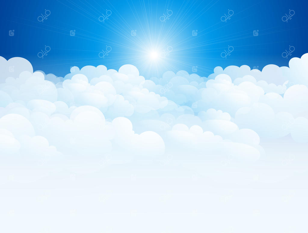 آسمان آبی و ابرها