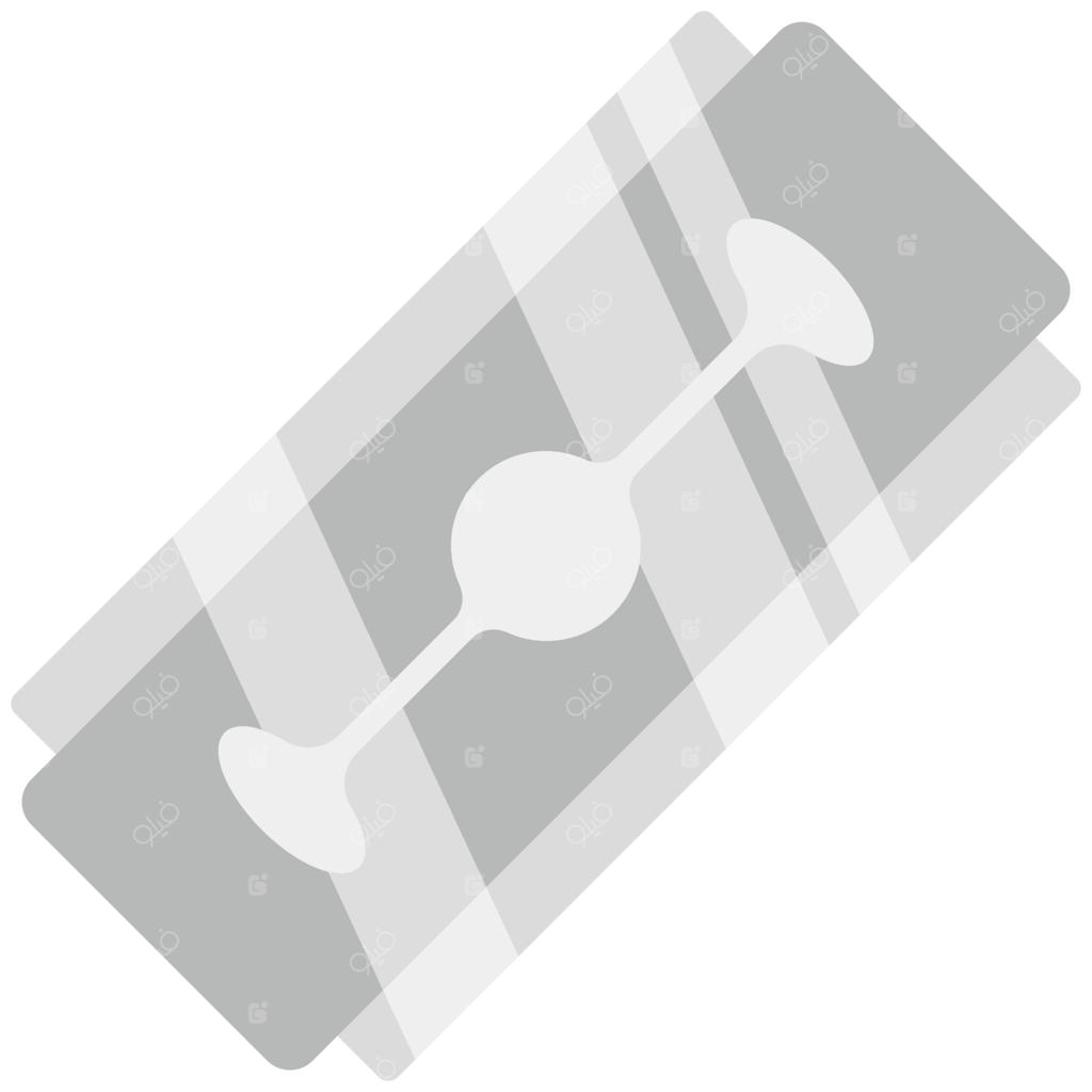 آیکون تیغه ریش‌تراش فلزی برس‌خورده. آرایشگر و آرایشگاه.