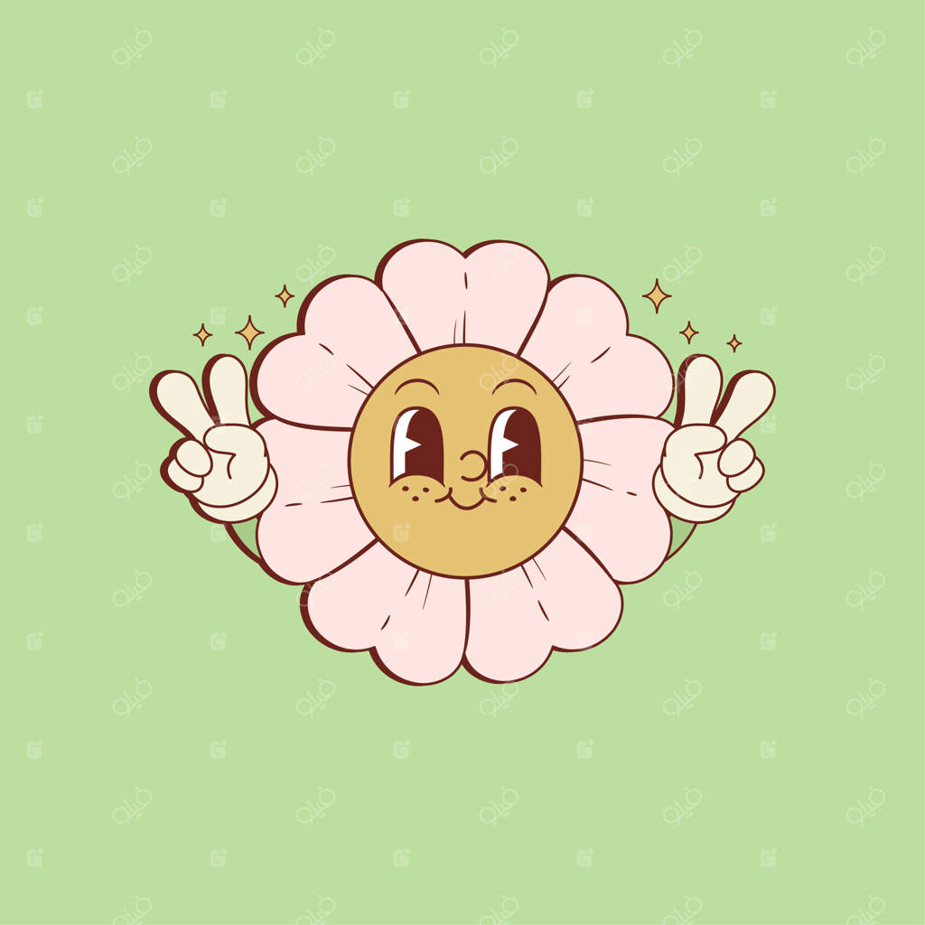 تصویر بامزه گل داوودی نماد عشق و صلح