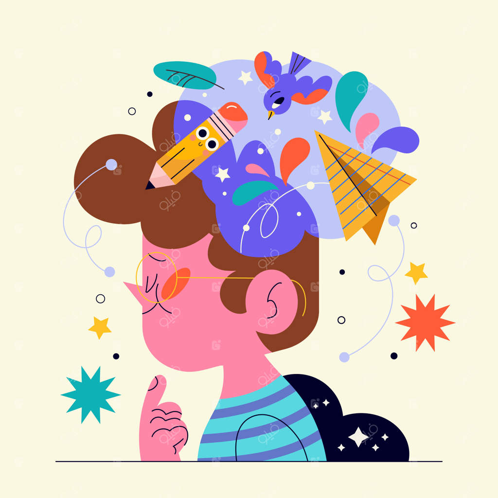 تصویرسازی خیالی کودکان به صورت نقاشی دستی