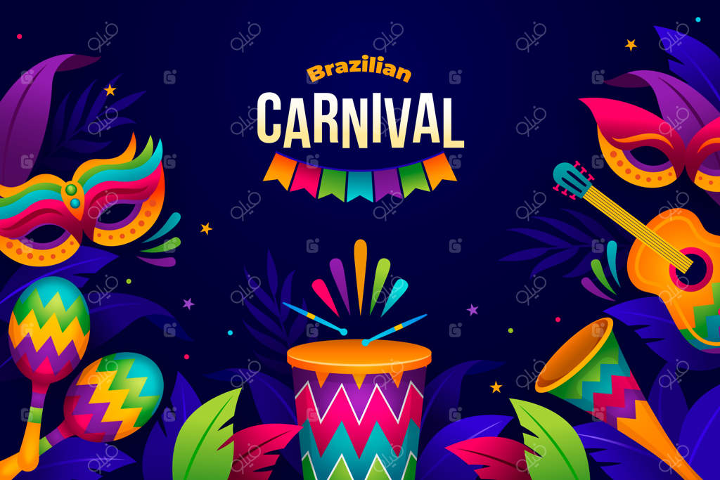 پس‌زمینه گرادیانی برای جشن کارناوال برزیل